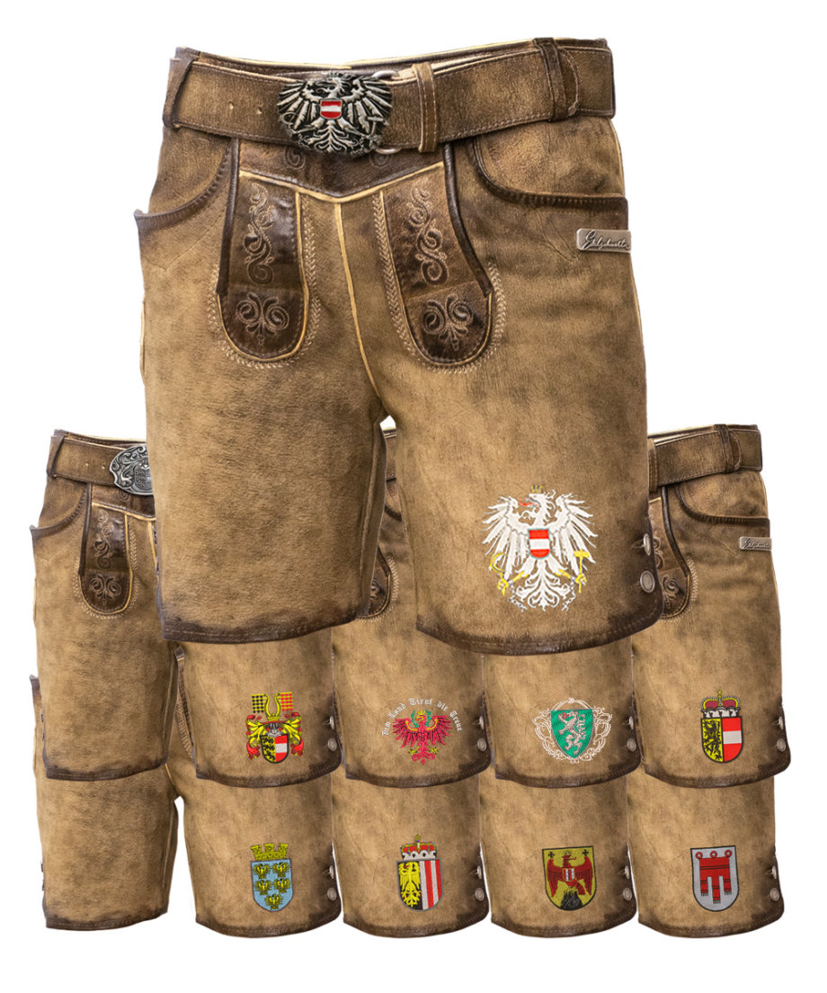 Lederhose "Maria" Österreich & Bundesland Edition