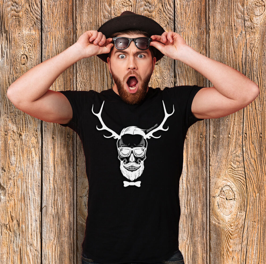 "Gweihschädl" Herren T-Shirt Used black