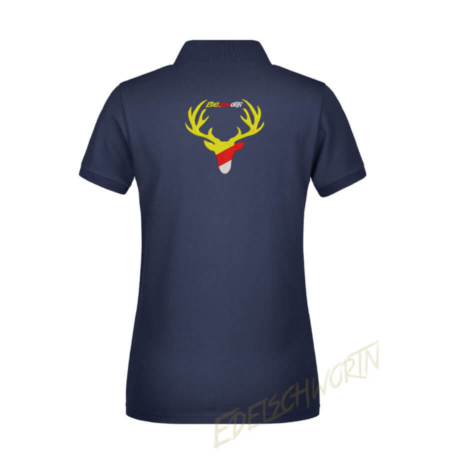 Edelschwortn Kärnten Polo Shirt Damen Navy blau