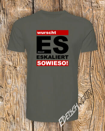 "Edelschwortn" Herren T-Shirt Eskaliert ( millennial khaki)